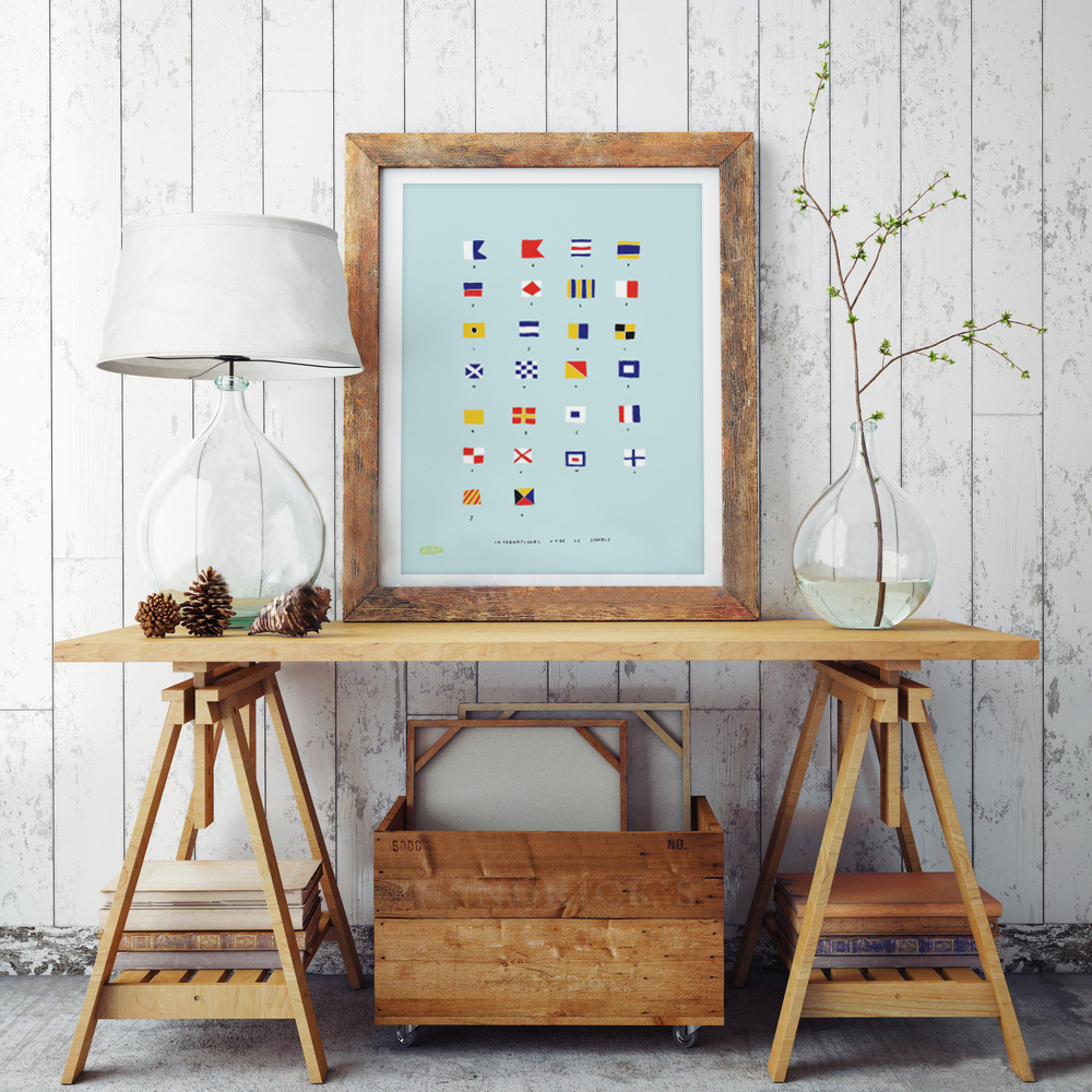 Seaside travel print Devon